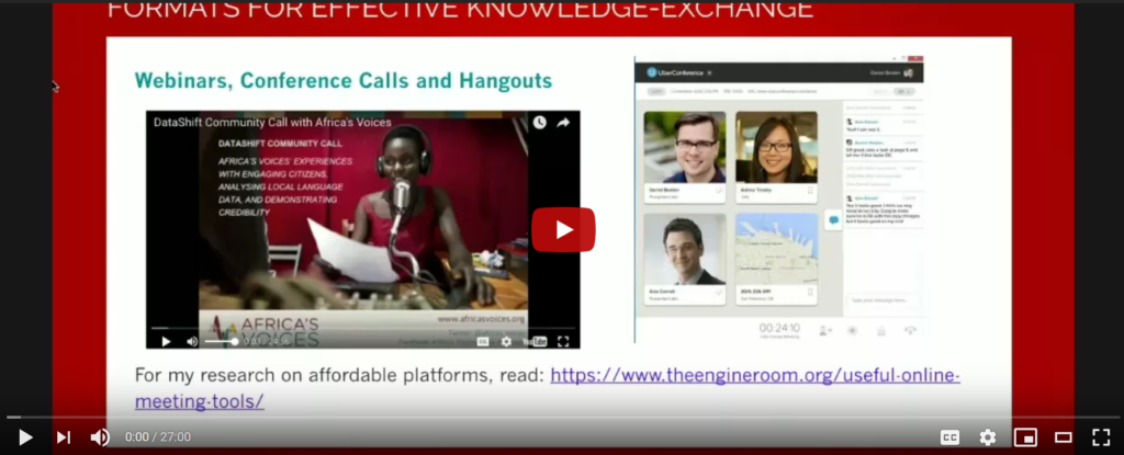 Facilitating knowledge exchange in the human rights community: lessons ...