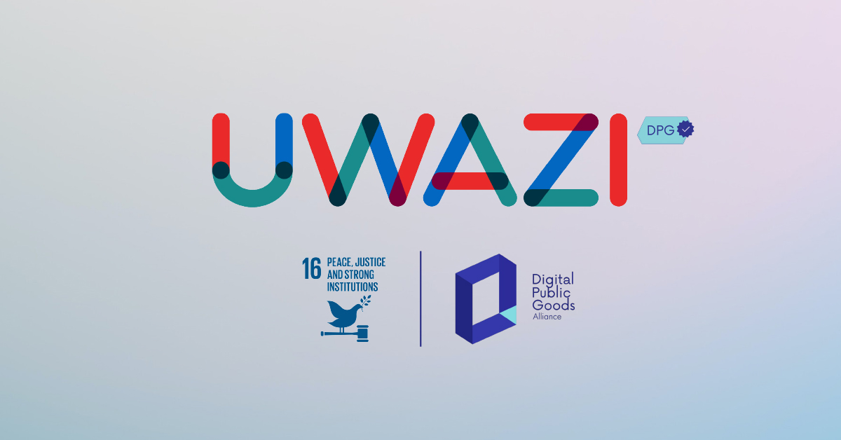Uwazi logo | SDG 16 logo | DPGA logo
