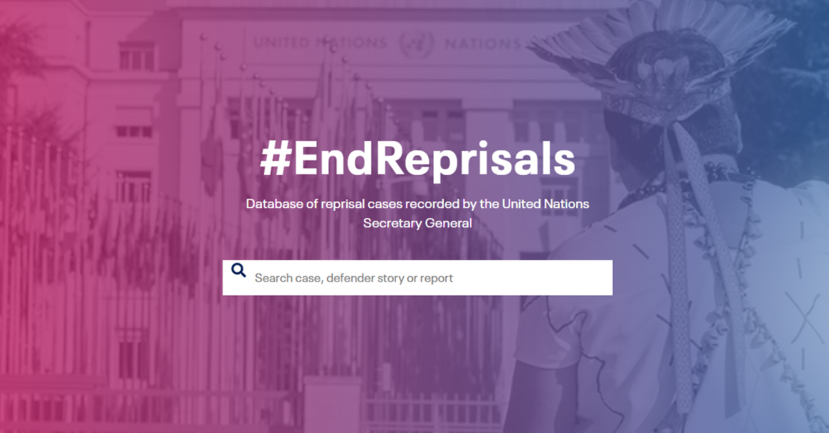 #EndReprisals Database landing page