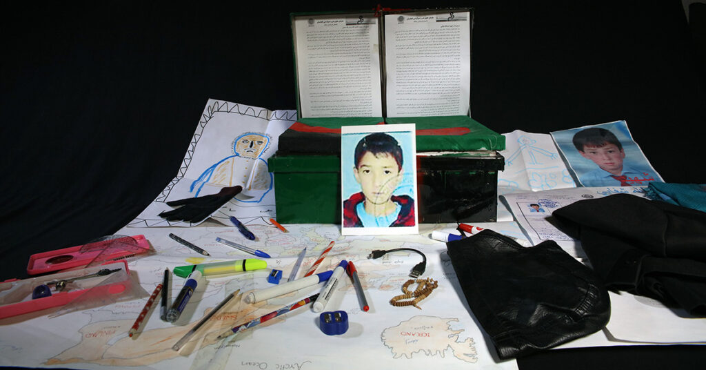 Photo of the memory box of Asadullah Shafaie